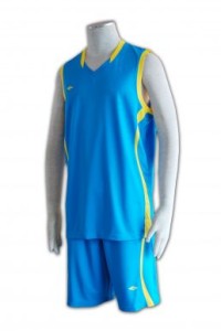 W095 大量訂購籃球服  訂做活動運動套裝  球衣套裝訂造  球衣套裝批發 hk     天空藍